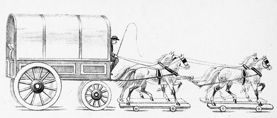 horse wagon team