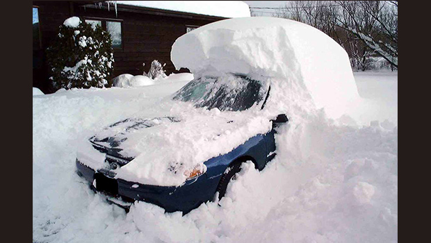 car in the snow