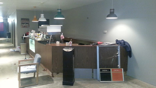 garrettsville cinema lobby refurbishment