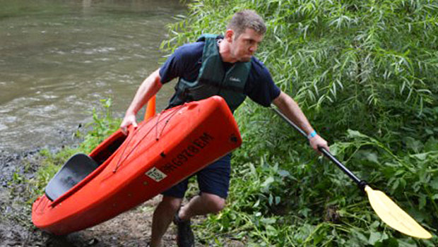 paddle portion of the race
